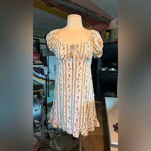 SO Green and Pink Floral Dress